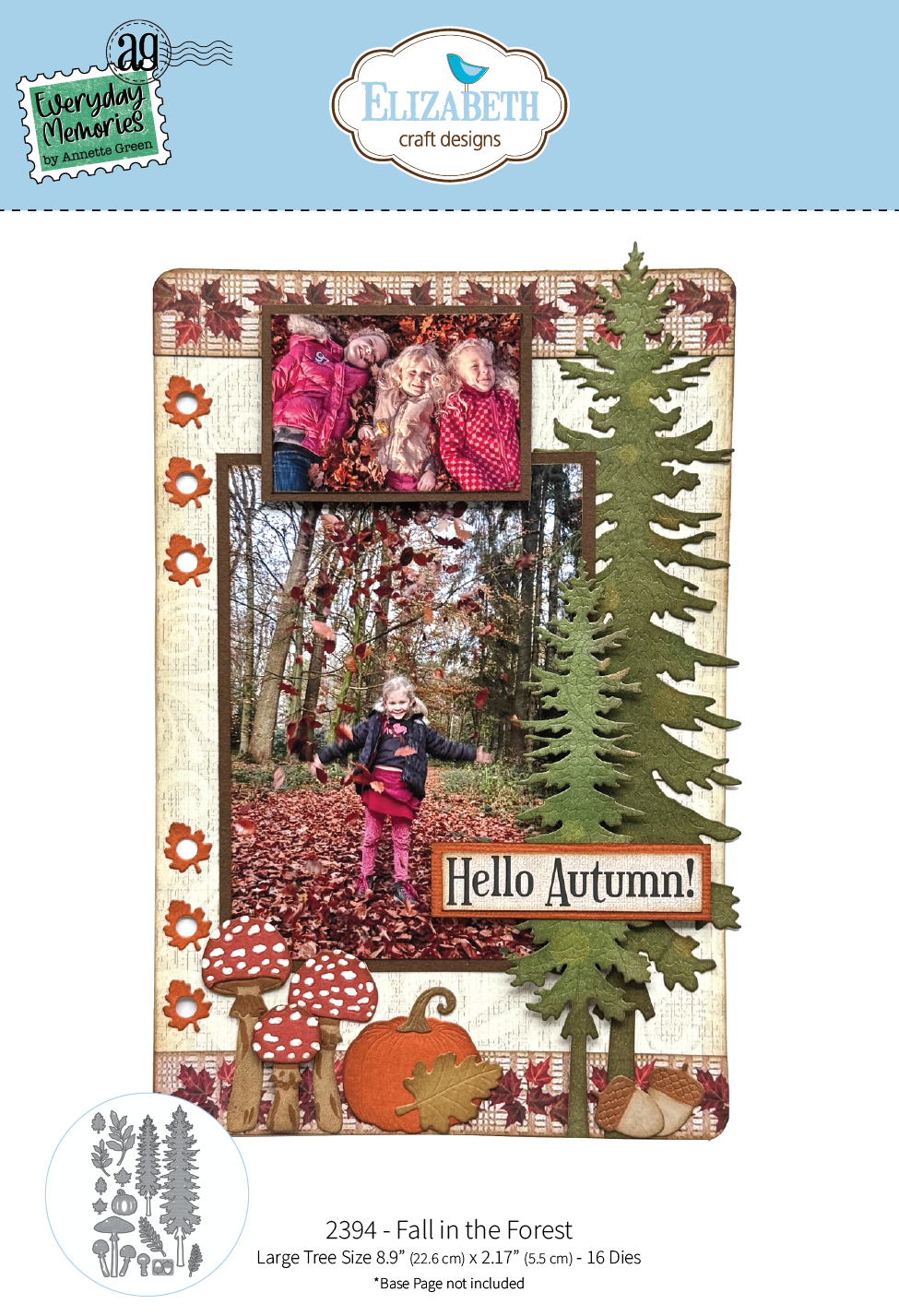 Elizabeth Craft Designs Fall in the Forest Metal Die Set